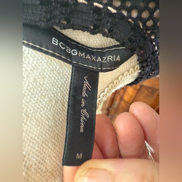 BCBG Maxazria Vicktoria Peplum Lace Blouse
Black Tan medium - Picture 4 of 16